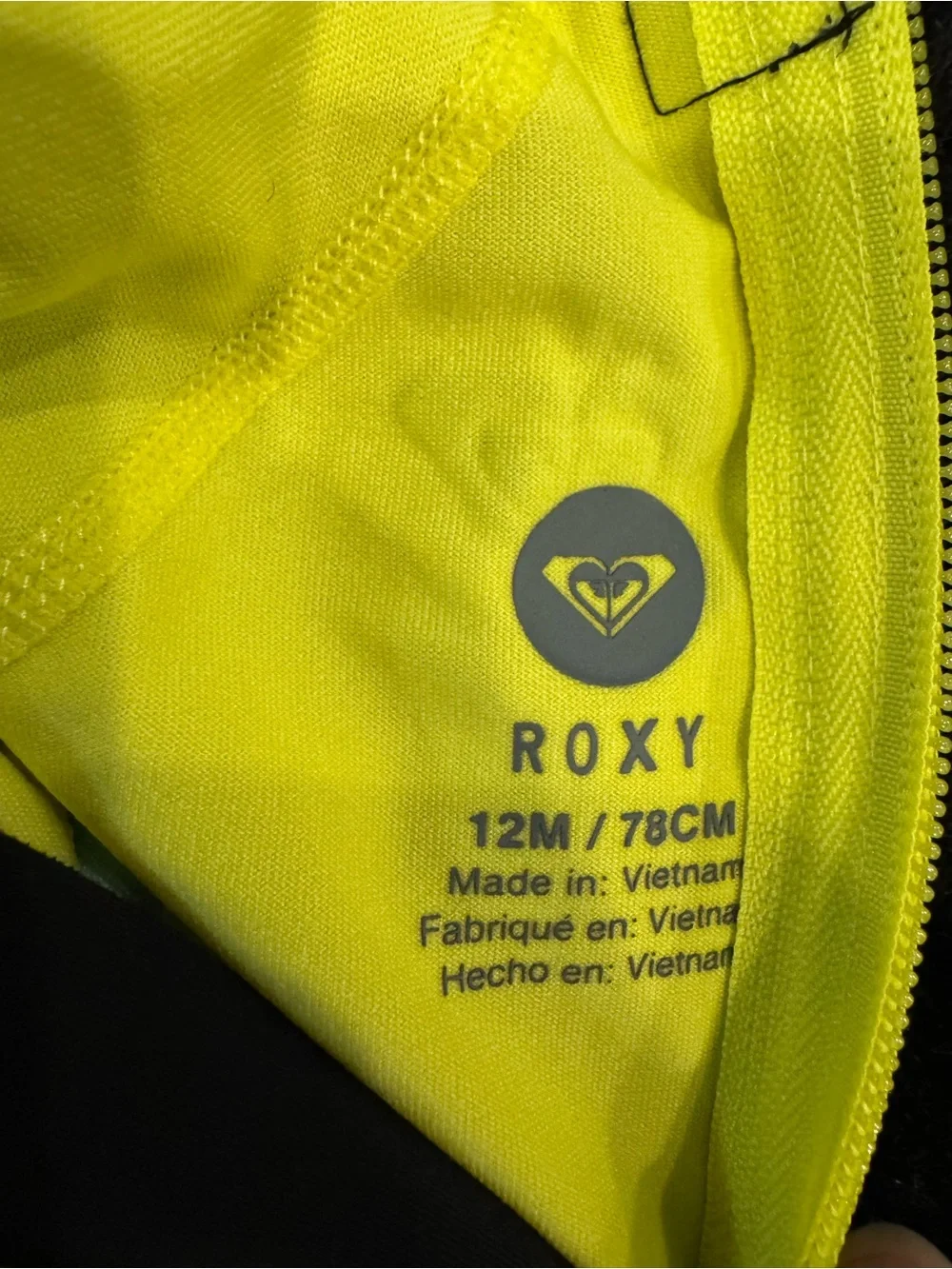 Roxy Yellow and Blue Short Sleeve Rashguard Swimsuit